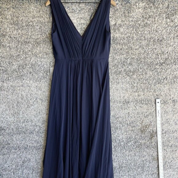 Eliza J Navy Blue Embellished High/Low Chiffon Dress Size 10 $188 - Picture 7 of 14